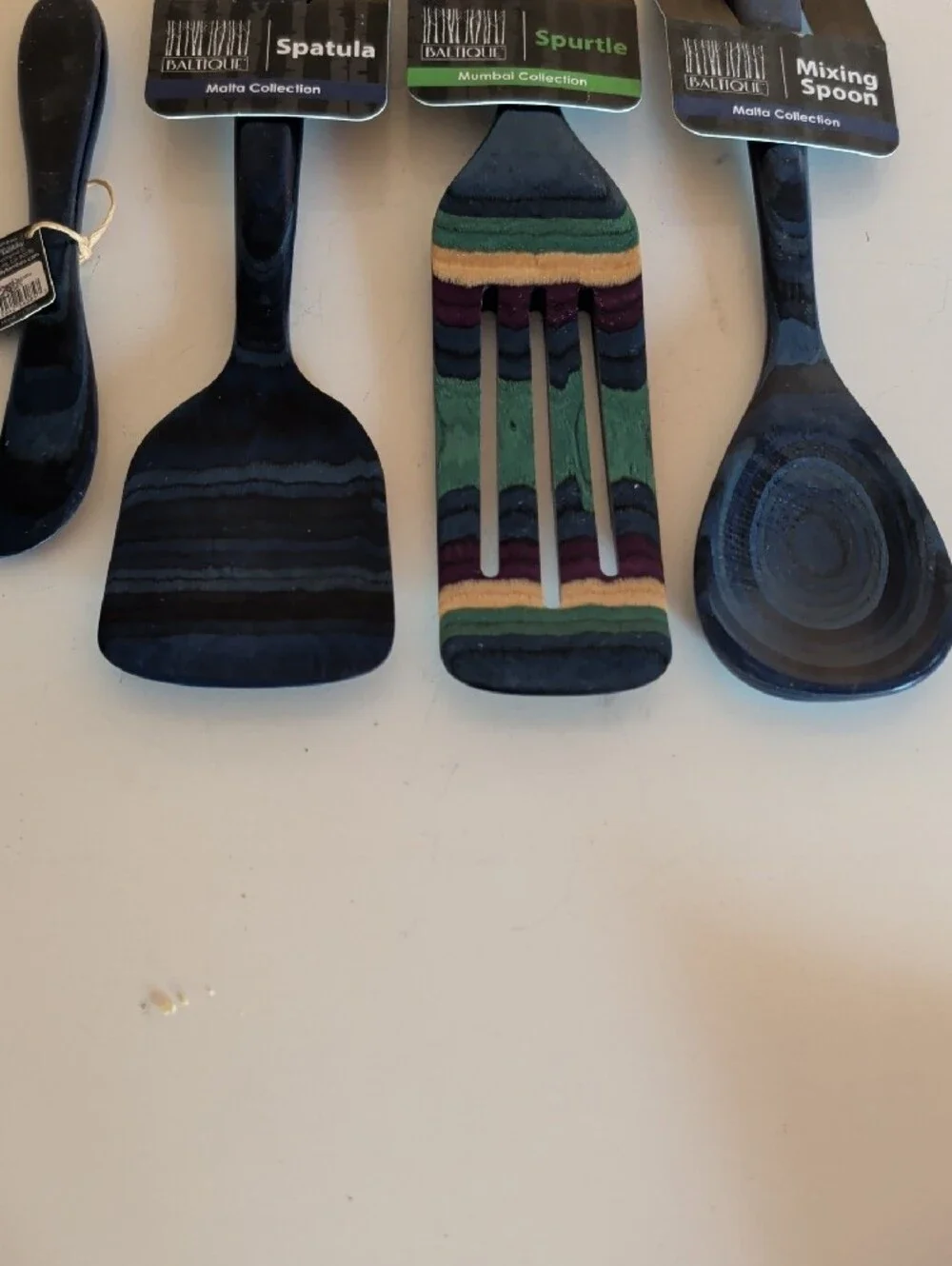 4 NWT. Boutique Malta Collection Kitchen Spatula/Spurtle & Mixing Spoon.